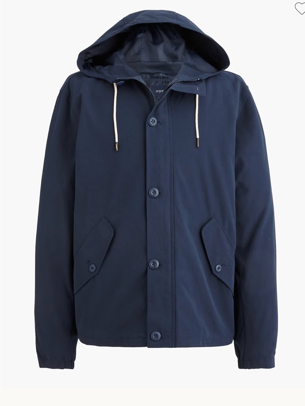 J. Crew Factory Navy Lightweight Hooded Jacket